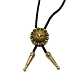 Flach rund mit Blume Laria Halskette für Männer Frauen NJEW-WH0011-18AB-2