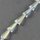 Прозрачный Electroplate стеклянные бусины EGLA-R079-18x10mm-14-2