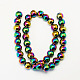 Non-magnetic Synthetic Hematite Beads Strands G-S096-8mm-5-2