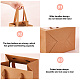 Benecreat 10 paquetes de bolsas de regalo de papel kraft marrón con ventana bolsas de papel de 25x18x13 cm bolsas al por menor para almacenamiento de recuerdos de fiesta AJEW-BC0005-51B-4