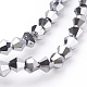 Chapelets de perles en verre électroplaqué X-EGLA-S057-4-3