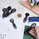 SUNNYCLUE 1 Box 12Pcs DIY 6 Sets Cabochon Bookmark Retro Style Black Metal Bookmarks Blanks Glass Dome Vintage Bookmark Bezel Tray Book Marks Clip Round Oval Clear Cabochons for Bookworm DIY Crafts DIY-SC0022-93-3