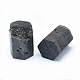 電気メッキ天然石のクオーツのオーナメントディスプレイデコレーション  六角  黒メッキ  31~54x28~29mm G-P382-B01-2