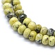 Brins de perles turquoise jaune naturel (jaspe) G-E507-14B-6mm-3