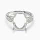 925 componentes de anillo de dedo de garra de diamante de imitación de plata esterlina STER-E061-42P-3