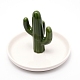 Soporte de anillo de cactus de porcelana DJEW-WH0007-23-2