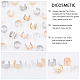 DICOSMETIC 80Pcs 4 Colors 304 Stainless Steel Ear Cuff Findings STAS-DC0006-84-4