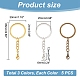 15pcs 3 Farben Eisen geteilte Schlüsselringe KEYC-PH01509-2