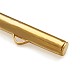 真鍮製チューブ型スライド式コードエンド紐留めパーツ  スライダエンドキャップ  ゴールドカラー  6x10~25x4mm  穴：1x3mm  100個/セット KK-TA0007-29G-6