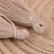 木綿糸タッセルパーツ  アンティークホワイト  25~31x5mm  約39~47個/袋 NWIR-P001-03-43-2