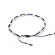 Nylon ajustable pulseras de abalorios trenzado del cordón BJEW-P256-A04-5