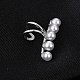 Boucles d'oreilles clips 925 perle en argent rhodié EJEW-BB72156-2