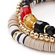 3Pcs 3 Styles Polymer Clay Heishi Beads Stretch Bracelets Sets BJEW-JB05914-2
