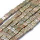 Natural Unakite Beads Strands G-F631-C07-02-1