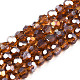 Electroplate Glass Beads Strands X-EGLA-R016-4m-4-1