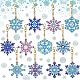 Kit di decorazione ciondolo fiocco di neve di Natale pittura diamante fai da te WG44287-02-1