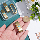 WADORN 4Pcs 2 Style Brass with Synthetic Turquoise Loop Keepers KK-WR0001-08-3