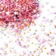 プラスチックスパンコールビーズ  黄金の光沢  ミシンクラフト装飾  桜/ハート/星  ピンク  3~4.5x4~5.5x0.1~0.2mm  約228500個/500g KY-C014-08-1