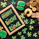 GLOBLELAND Happy St.Patrick's Day Words Theme Clear Stamps and Die Cuts Gnome Silicone Stamps Cards and Metal Cutting Dies for Card Making and DIY Embossing Scrapbooking DIY-GL0003-92-3