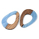 Opaque Resin & Walnut Wood Pendants X-RESI-S389-026A-C01-2