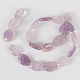 Natural Gemstone Agate Glossy Oval Bead Strands G-E222-01-2