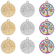 SUPERFINDINGS 18Pcs 3 Colors 304 Stainless Steel Pendants STAS-FH0001-87-1