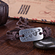 Bracelets de cordon en cuir à la mode unisexe BJEW-BB15581-B-7