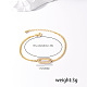 Латунные кабельные цепи браслеты FU3607-1-5