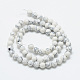 Chapelets de perles de howlite naturelle G-T053-6mm-01-2
