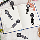 SUNNYCLUE 1 Box 12Pcs DIY 6 Sets Cabochon Bookmark Retro Style Black Metal Bookmarks Blanks Glass Dome Vintage Bookmark Bezel Tray Book Marks Clip Round Oval Clear Cabochons for Bookworm DIY Crafts DIY-SC0022-93-4