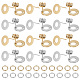 SUNNYCLUE 40Pcs 2 Colors Donut Shape 304 Stainless Steel Stud Earring Findings DIY-SC0023-56-1