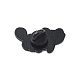 動物エナメルピン  バックパックの服のための電気泳動の黒い合金の漫画のブローチ  クマ  18x30.5x1.7mm JEWB-Q027-02EB-05-2
