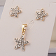Étoiles 304 acier inoxydable strass en pâte polymère pendentifs et boucles d'oreilles stud ensembles de bijoux SJEW-F047-46-1