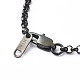 Handmade 304 Stainless Steel Rolo Chain Bracelets Making Accessories AJEW-JB01026-02-4