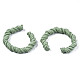 Polymer Clay Twist Rope Open Ring CLAY-N010-031-04-3