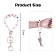Bracelet porte-clés en perles rondes en silicone KEYC-SW00006-03-3