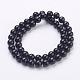 Synthetic Black Stone Beads Strands G-H1628-8mm-1-2