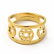 Ионное покрытие (ip) 304 регулируемое кольцо из нержавеющей стали со звездой Давида для женщин RJEW-B027-11G-2