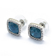 Natural Gemstone Stud Earrings EJEW-O093-04P-2