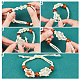 Pandahall elite 10pcs 5 colores cordón de nylon trenzado bolsa de macramé fabricación de pulseras BJEW-PH0004-16-4