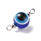 Evil Eye Resin Connector Charms PALLOY-JF01473-4