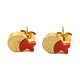 Acrylic Fish Stud Earrings EJEW-P233-02G-1