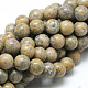 Ronds de perles de pierres précieuses de jaspe de peau jaune léopard naturel G-J302-12-4mm-2