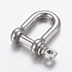 304 Stainless Steel D-Ring Shackles Clasps X-STAS-P198-11A-3
