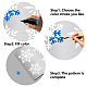 クリスマスステンレス鋼切削ダイスステンシル  DIYスクラップブッキング/フォトアルバム用  装飾的なエンボス印刷紙のカード  つや消しステンレススチールカラー  雪の結晶模様  160x160x0.5mm DIY-WH0238-133-4