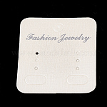 Cardboard Earring Display Cards, Linen, 50x44mm