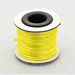 Makramee rattail chinesischer Knoten machen Kabel runden Nylon geflochten Schnur Themen, Gelb, 2 mm, ca. 10.93 Yard (10m)/Rolle
