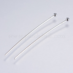 304 Stainless Steel Ball Head Pins, Stainless Steel Color, 40x0.5mm, 24 Gauge, Head: 2mm