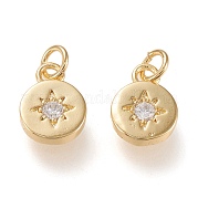 Латунные микропаве прозрачные кубические циркониевые подвески ZIRC-K086-06G