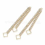 Gros pendentifs de chaîne de tasse en laiton avec strass KK-Q735-405G